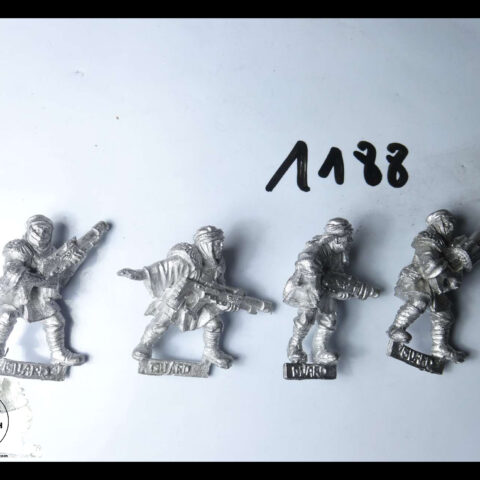 40K METAL IMPERIAL GUARD TALLARN DESERT RAIDER 3 X LASGUN + 1 X GRENADE LAUNCHER
