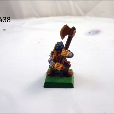 METAL DWARF MINER HERO WITH DOUBLE HANDED AXE