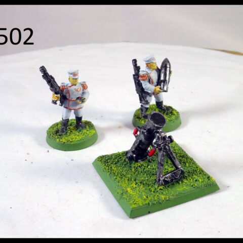 40K METAL IMPERIAL GUARD MORDIAN IRON GUARD MORTAR + OPERATOR