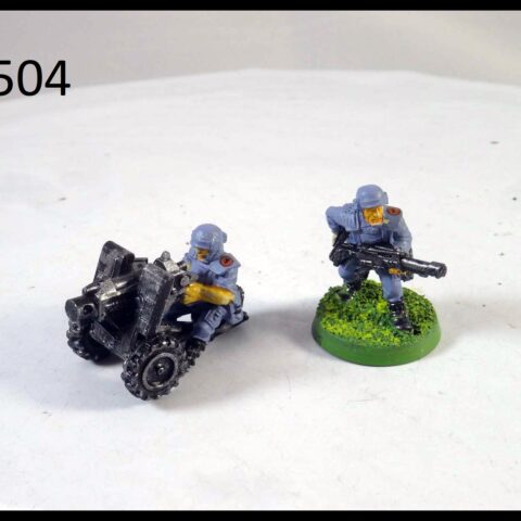 40K METAL IMPERIAL GUARD CADIAN SHOCK HEAVY BOLTER + LOADER