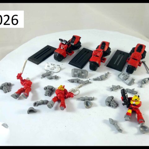 40K PLASTIC / METAL SPACE MARINE 3 X BIKE SQUADRON