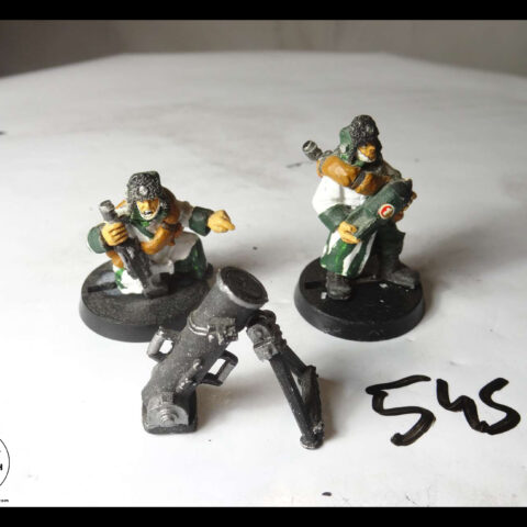 40K METAL IMPERIAL GUARD ICE WARRIOR MORTAR + 2 X CREW